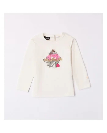 Bluza cu imprimeu pentru fetite,  0.7205, Auriu/Fucsia/Crem