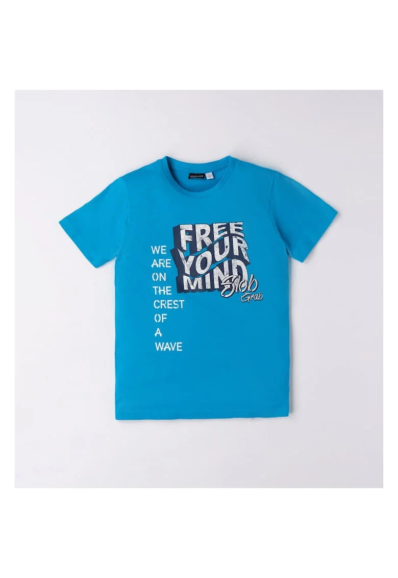 Tricou maneca scurta pentru baiat,  0.6640, Albastru, Albastru