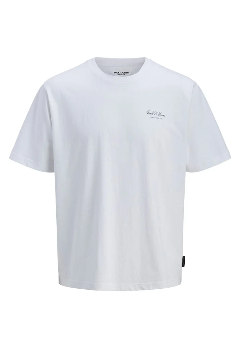 Tricou Barbati,  Bumbac organic, Alb Clasic,