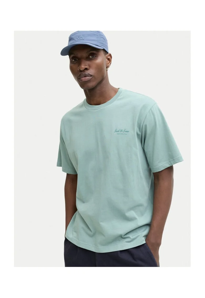 Tricou barbati,  bumbac organic, turcoaz,