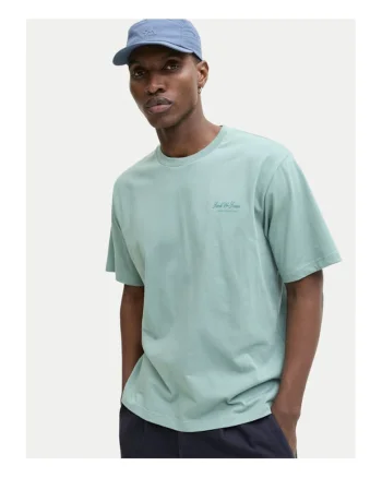 Tricou barbati,  bumbac organic, turcoaz,