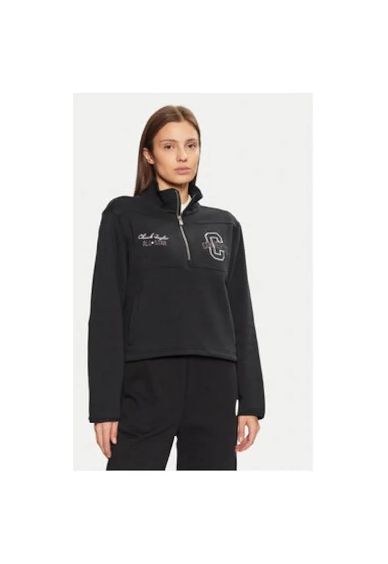 Bluza dama,  304942587, Bumbac/Poliester, Negru, Negru