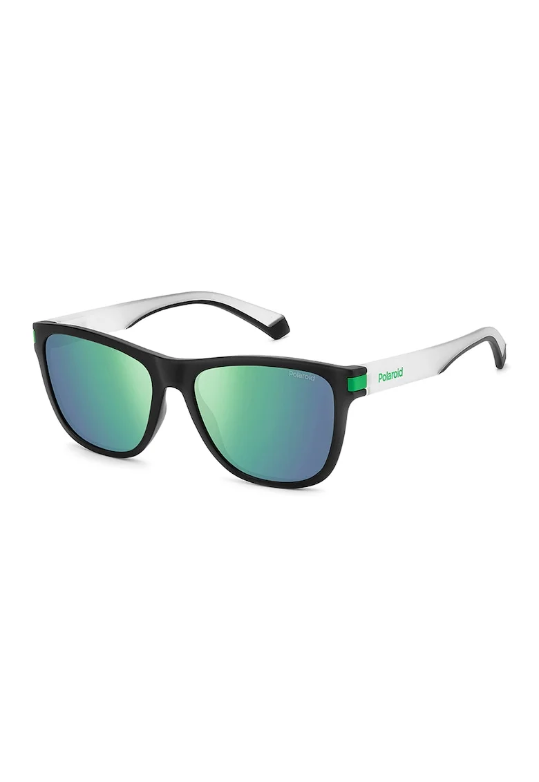 Ochelari de soare unisex polarizati, Alb/Negru