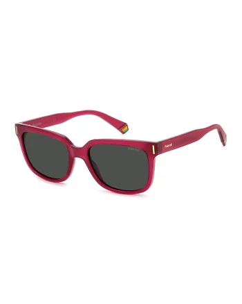 Ochelari de soare patrati cu model unisex, Roz