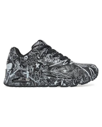 Pantofi sport dama  304743320, Piele ecologica, Negru, Negru