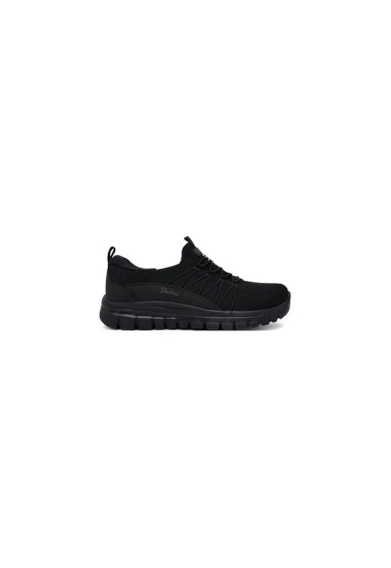 Pantofi sport dama  304739873, Textil, Negru, Negru