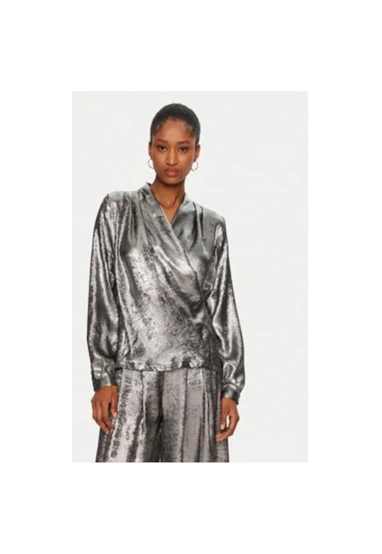 Bluza dama,  305018137, Poliester, Argintiu, Argintiu