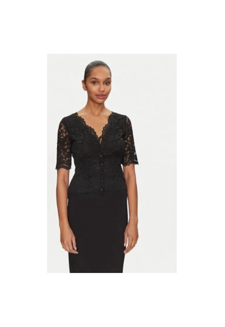 Bluza dama,  305253576, Poliamida/Viscoza, Negru, Negru