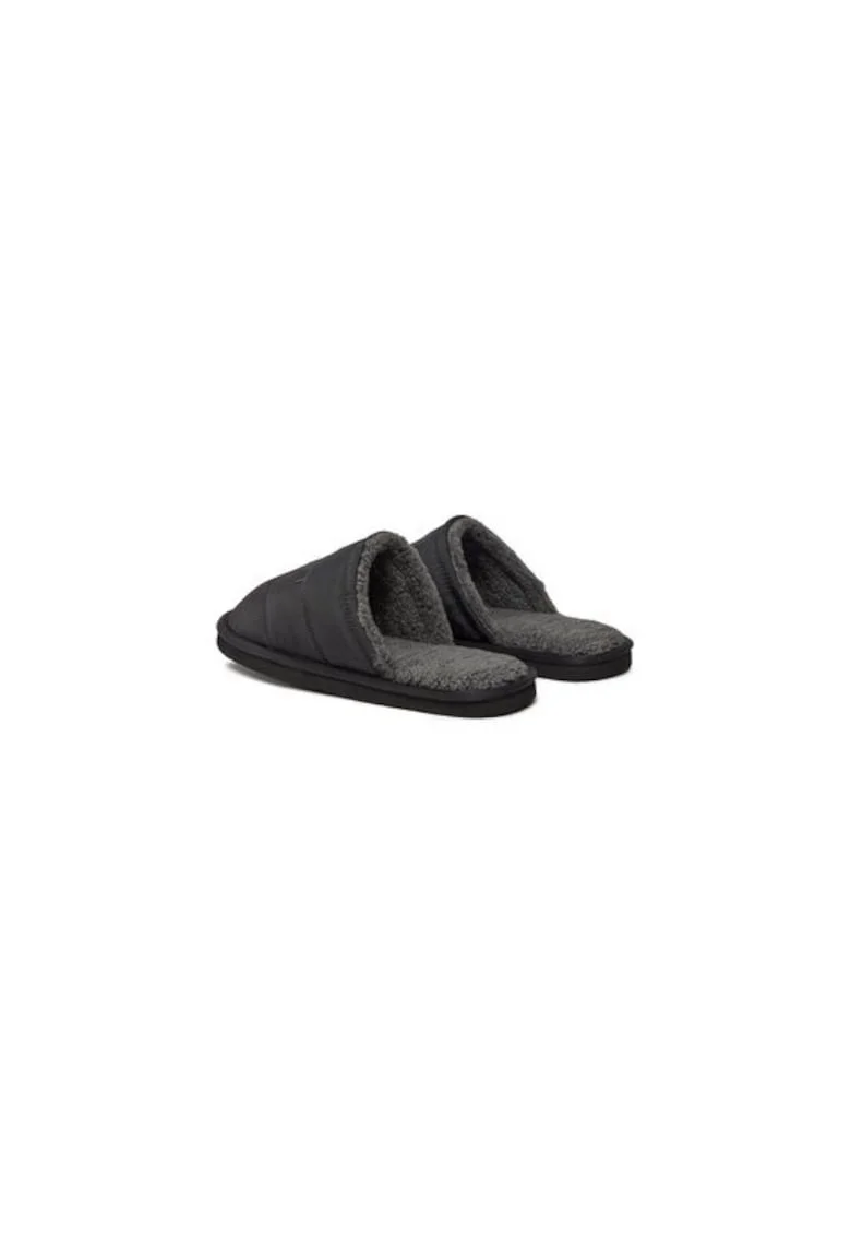 Papuci barbati  303186708, Piele naturala, Negru, Negru
