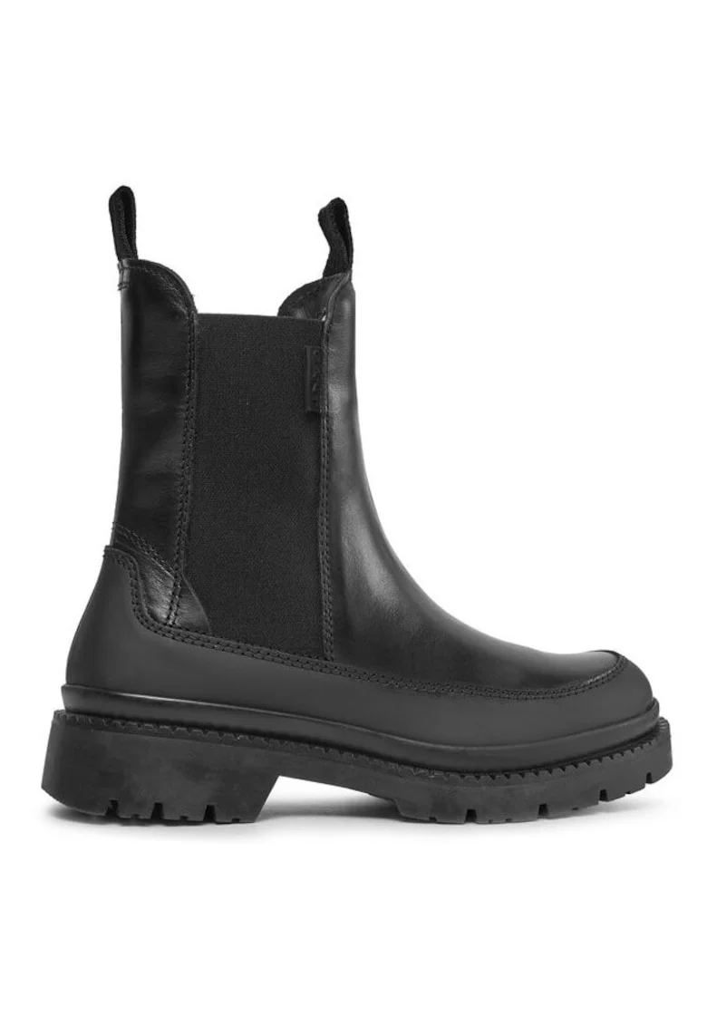 Ghete dama  303175894, Piele naturala, Negru, Negru