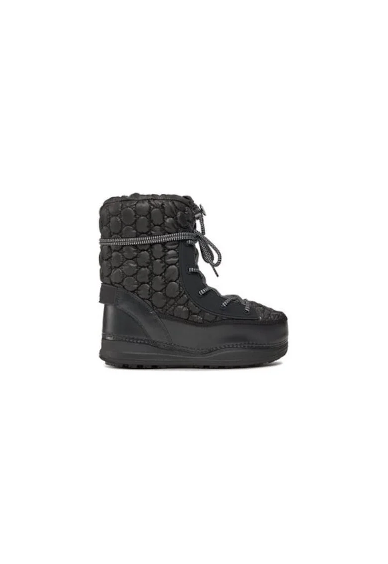 Ghete dama  303158989, Piele ecologica, Negru, Negru
