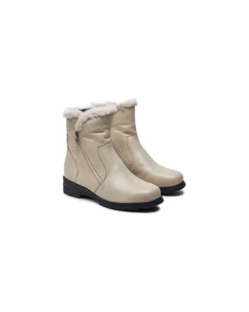 Ghete dama  304312113, Piele naturala, Bej, Bej