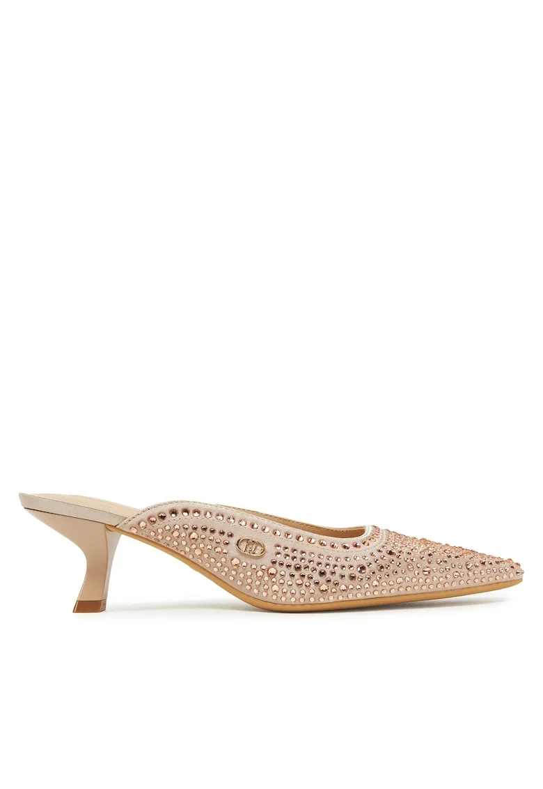 Pantofi dama,  piele naturala, roz, toc clasic