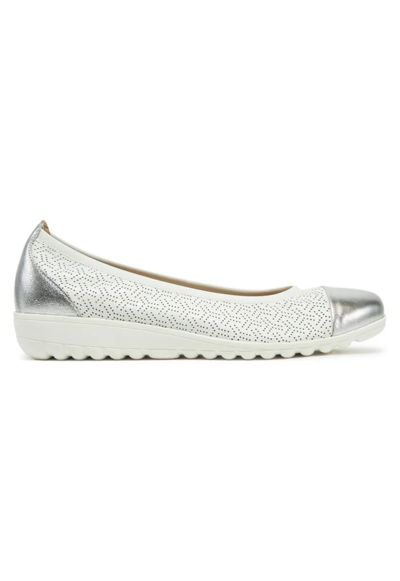 Balerini  304659980, Piele naturala, Alb, Alb