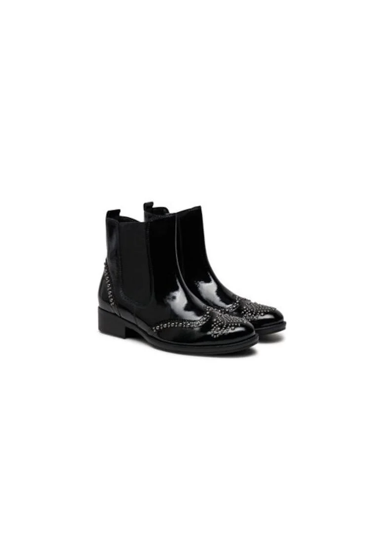 Ghete dama  304338366, Piele naturala, Negru, Negru