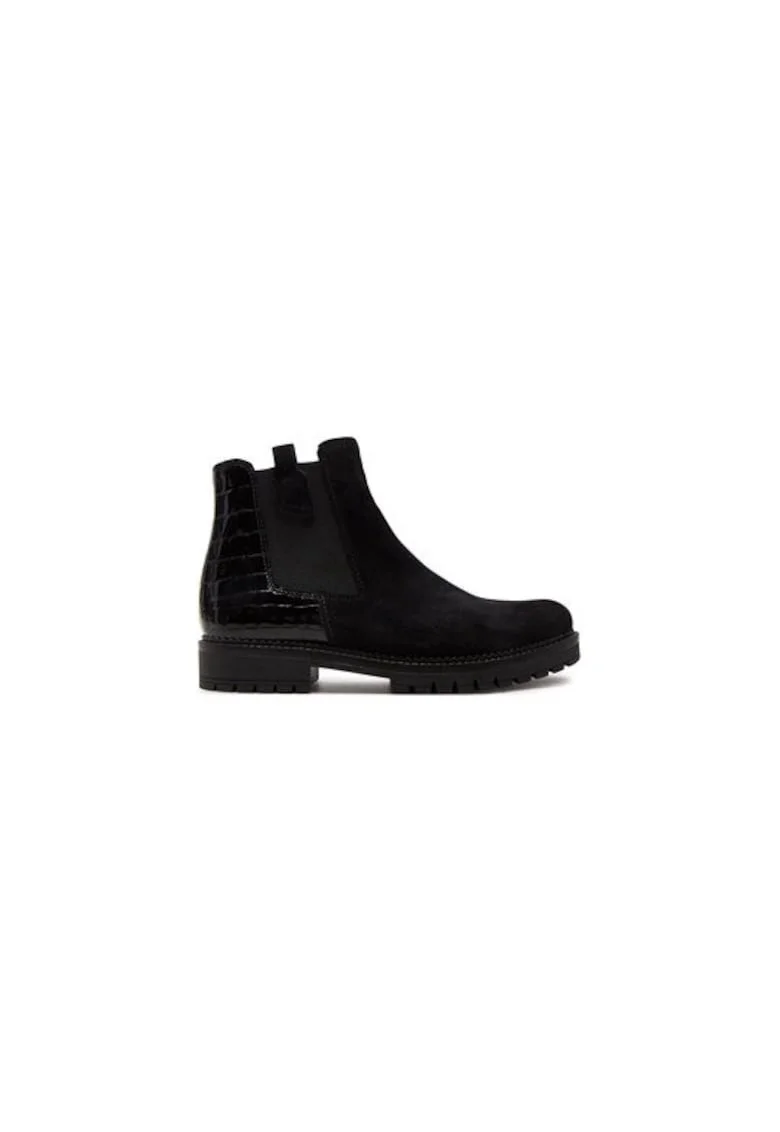 Ghete dama  304338519, Piele naturala, Negru, Negru