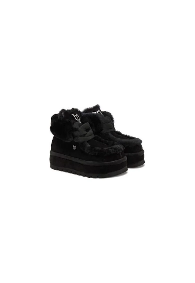 Ghete dama  305208606, Piele naturala, Negru, Negru
