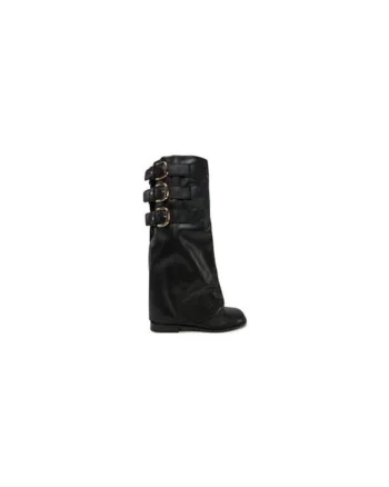 Cizme dama  305208590, Piele naturala, Negru, Negru