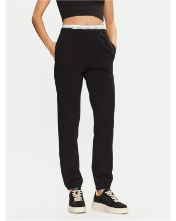 Pantaloni sport dama,  bumbac, negru, set 85% bumbac, 15% poliester