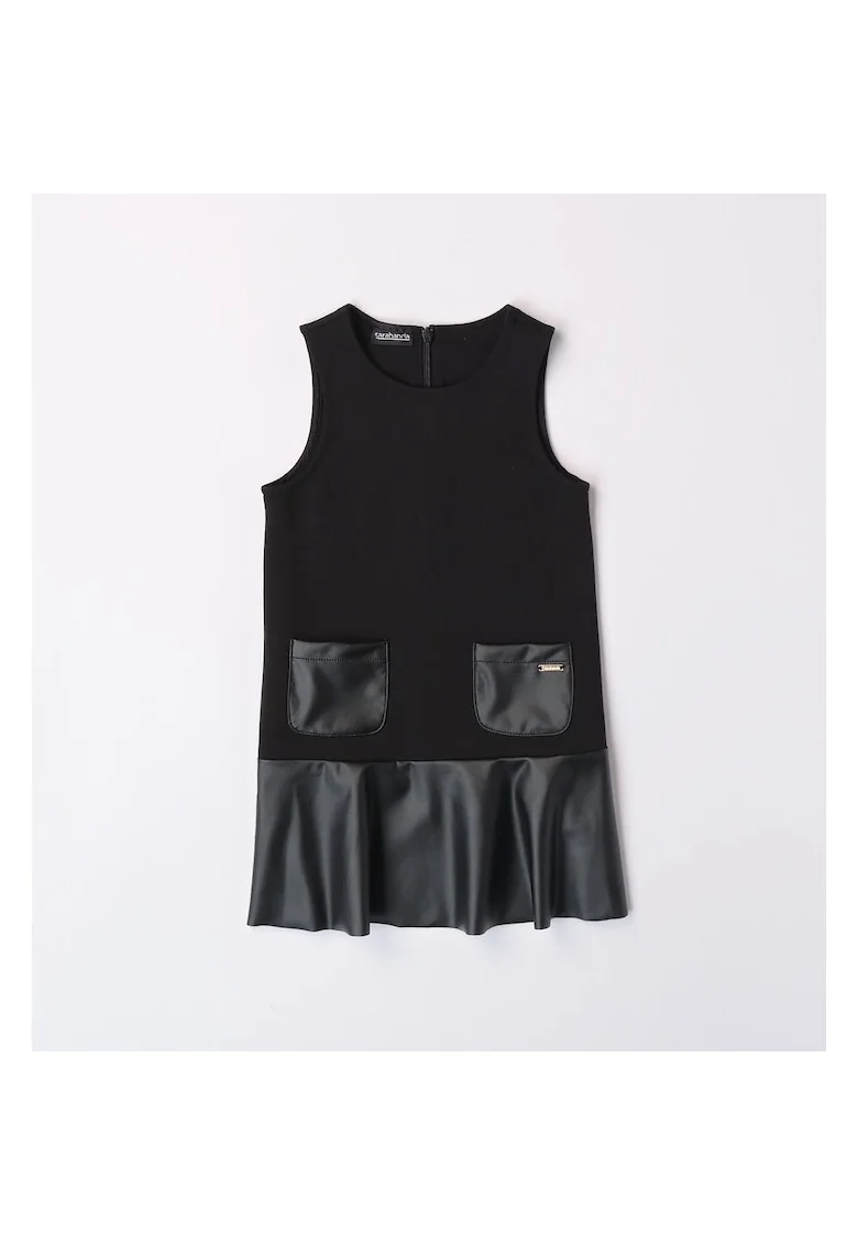 Rochie fara maneca pentru fetite, Negru, Negru