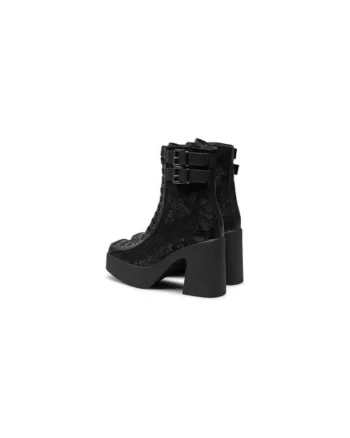 Ghete dama  304437359, Piele ecologica, Negru, Negru