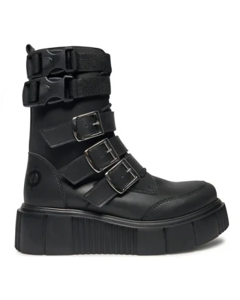 Ghete dama  304437304, Piele ecologica, Negru, Negru