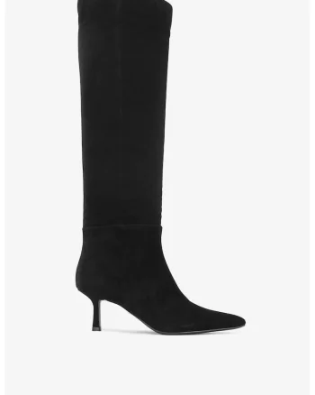 Cizme dama  5903419052323, Piele intoarsa, Negru, Negru