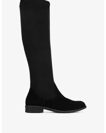 Cizme dama  5903419431395, Piele intoarsa, Negru, Negru