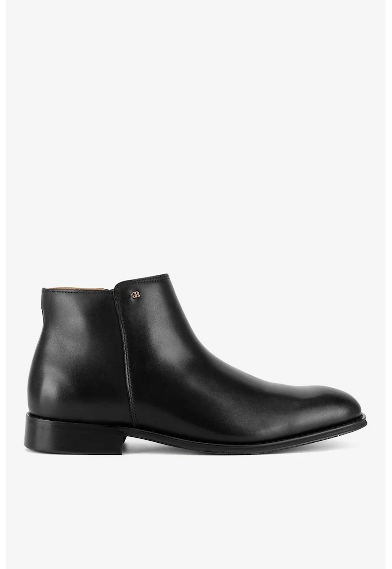 Ghete barbati  5903419218743, Piele naturala, Negru, Negru