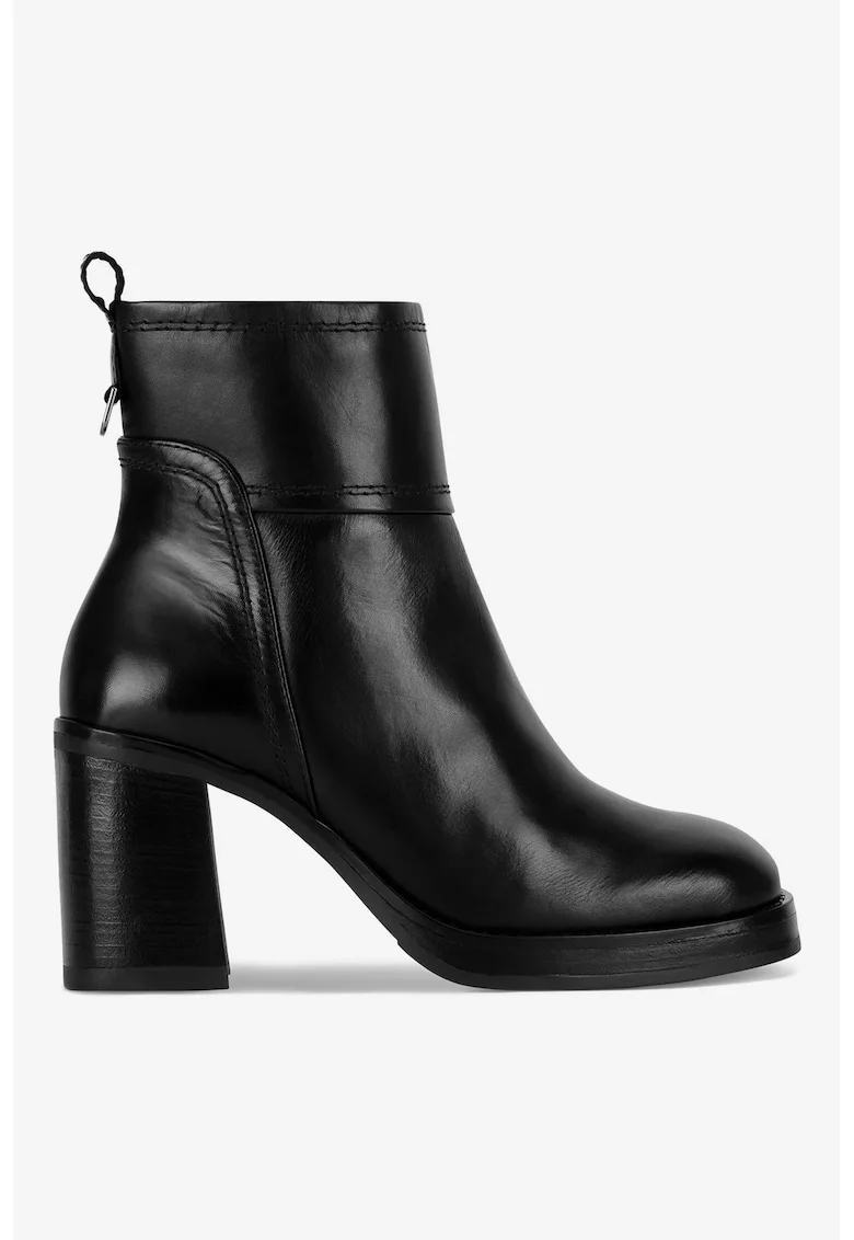Ghete dama  5903419555466, Piele naturala, Negru, Negru