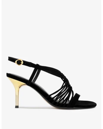 Sandale dama  5903419934902, Piele intoarsa, Negru, Negru