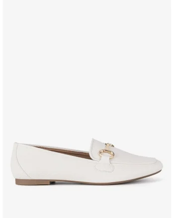 Mocasini dama  5903698046655, Sintetic, Alb, Alb