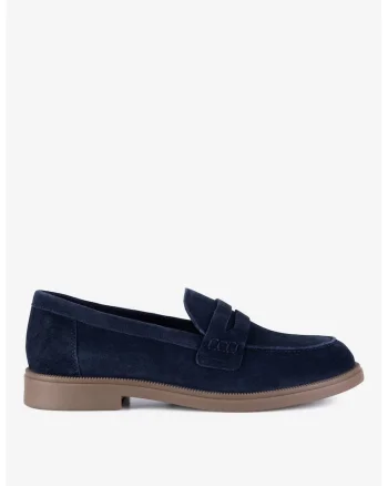 Mocasini dama  5903698048963, Piele intoarsa, Albastru, Albastru