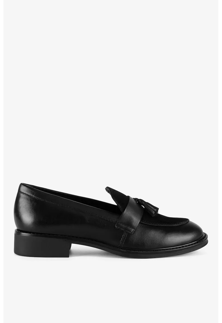 Mocasini dama  5903698109251, Piele naturala, Negru, Negru