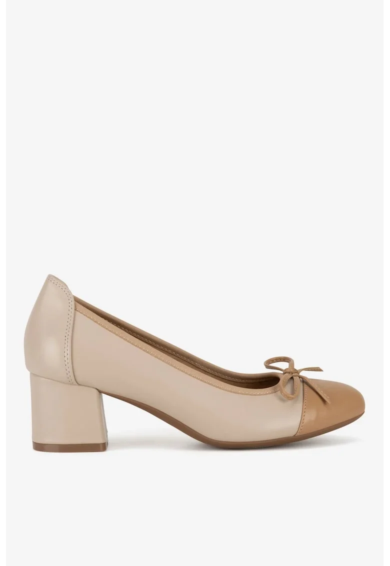 Pantofi dama  5903698112336, Piele naturala, Bej, Bej