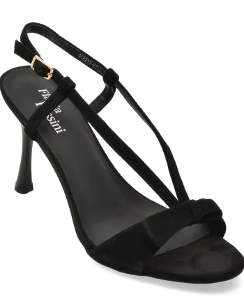 Sandale elegante FLAVIA PASSINI negre, ATH217, din piele intoarsa