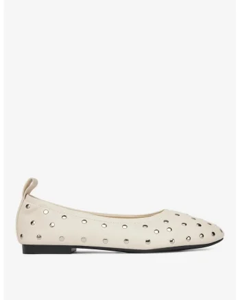 Balerini  5903698297064, Piele naturala, Alb, Alb