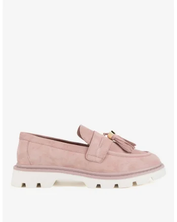 Mocasini dama  5903698599670, Piele intoarsa, Roz, Roz