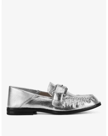 Mocasini dama  5903698601199, Piele naturala, Argintiu, Argintiu