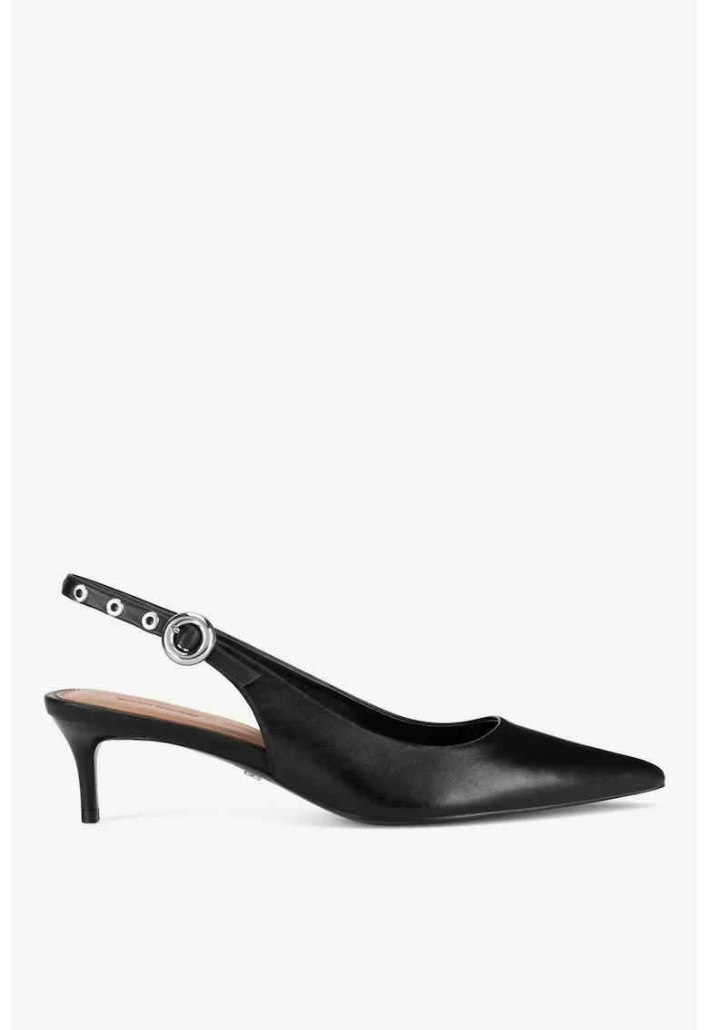 Pantofi dama  5903698700519, Piele naturala, Negru, Negru