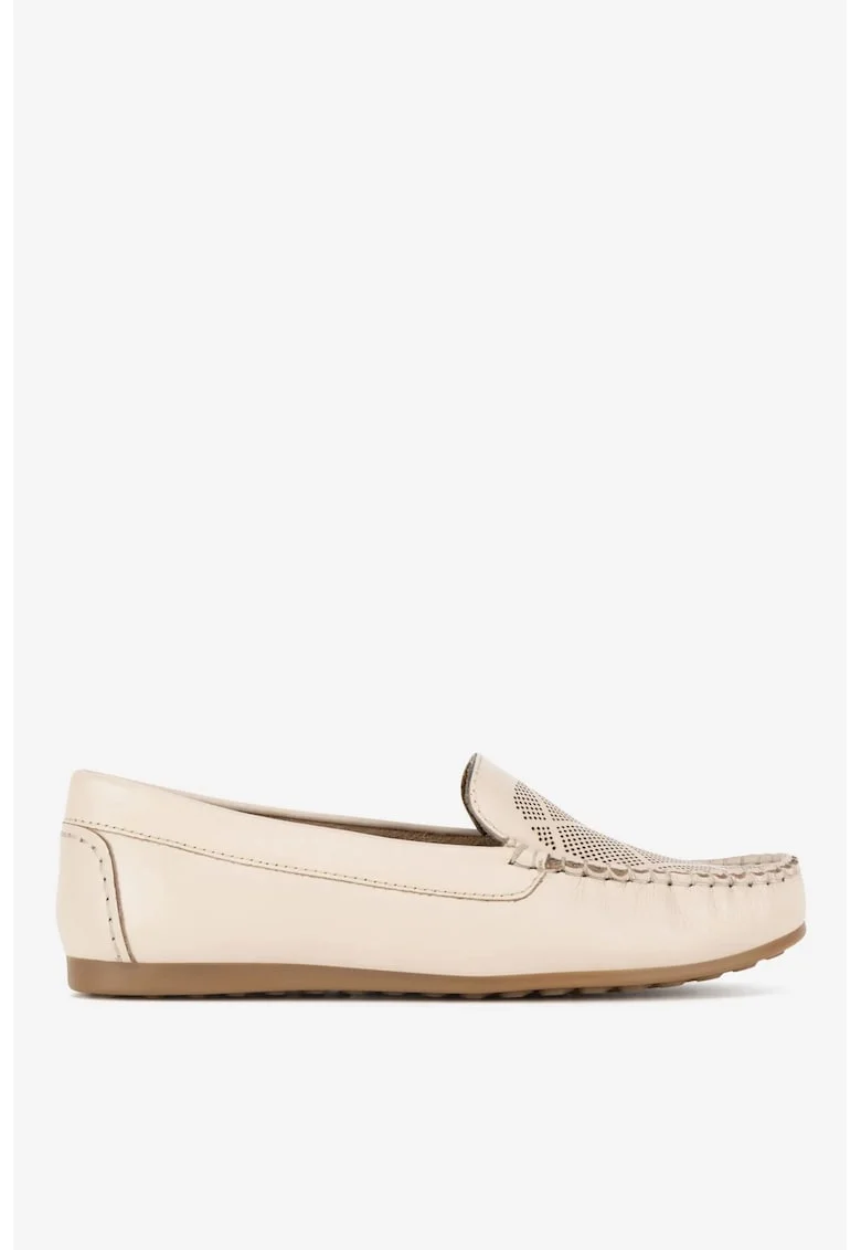 Mocasini dama  5904862308746, Piele naturala, Bej, Bej
