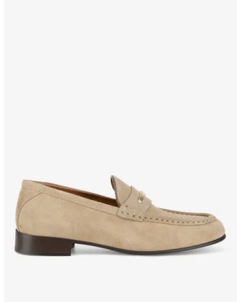 Mocasini dama  5904862877228, Piele intoarsa, Bej, Bej