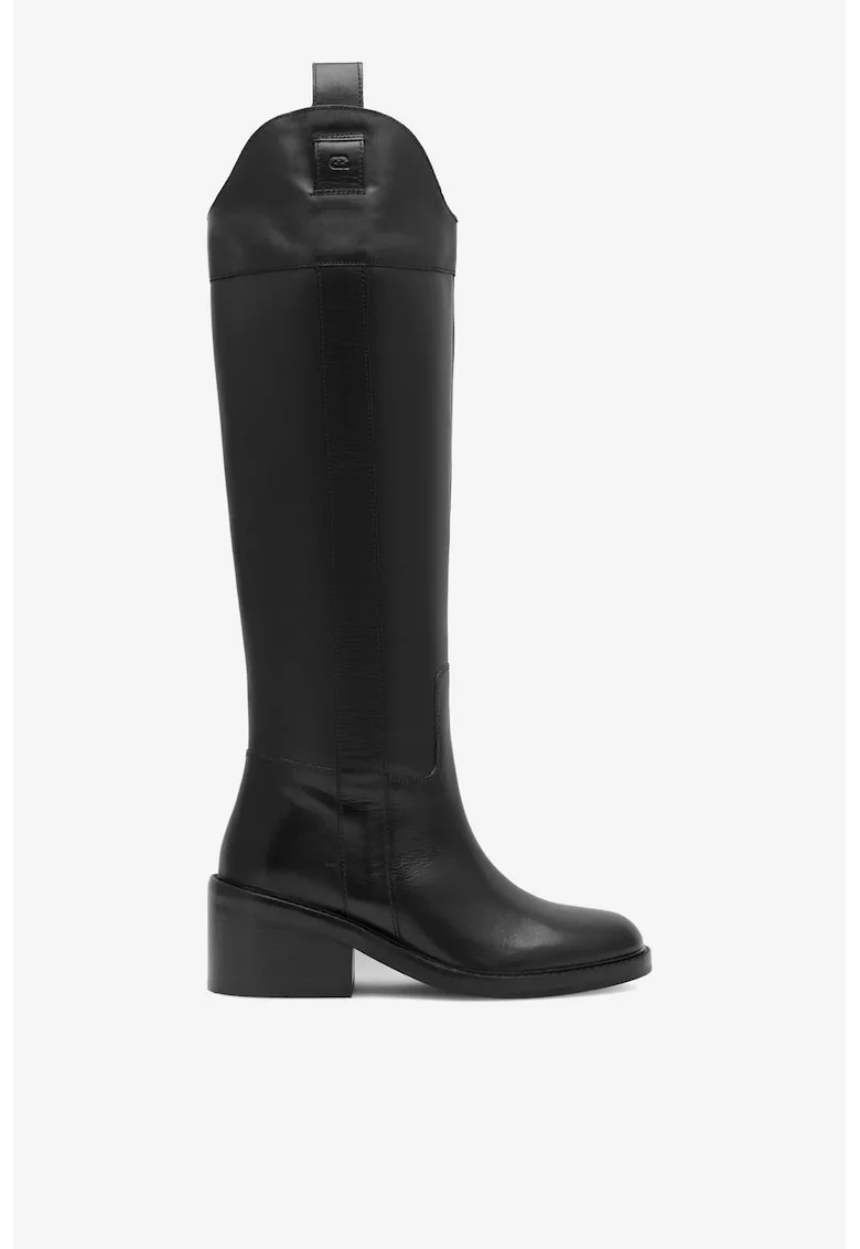 Cizme dama  5905588005032, Piele naturala, Negru, Negru