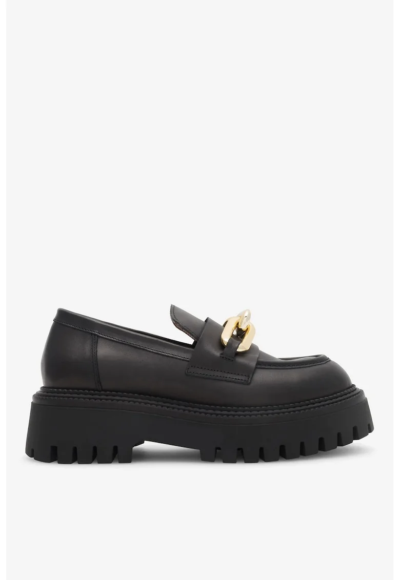 Mocasini dama  5905588093572, Piele naturala, Negru, Negru