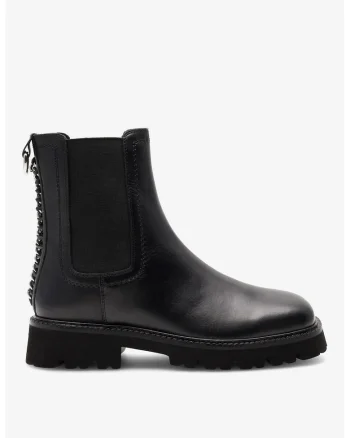 Ghete dama  5905588101123, Piele naturala, Negru, Negru