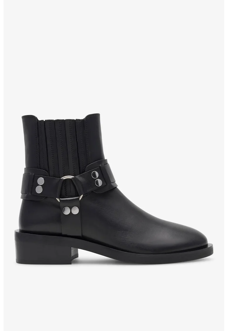 Ghete dama  5905588101475, Piele naturala, Negru, Negru