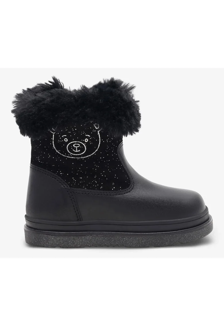 Cizme fete  5905588135470, Piele naturala, Negru, Negru