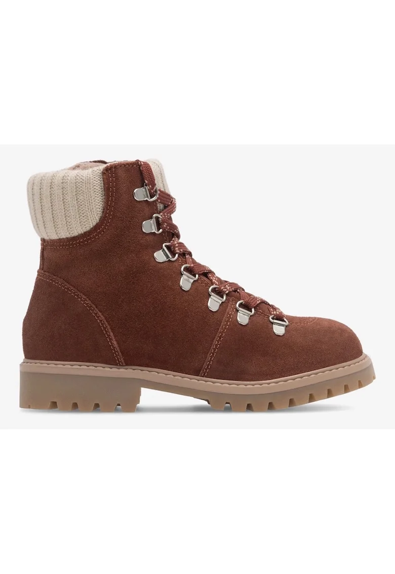 Ghete fete  5905588186236, Piele naturala, Rosu, Rosu