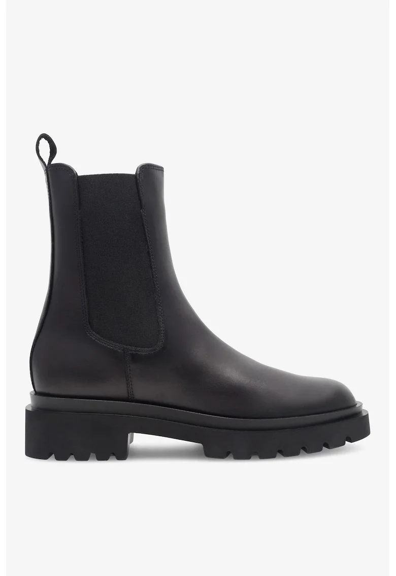Ghete dama  5905588181507, Piele naturala, Negru