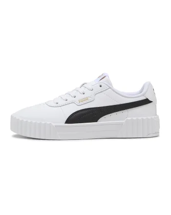 Pantofi sport Carina 3.0 de piele cu garnituri de piele ecologica, Alb/Negru